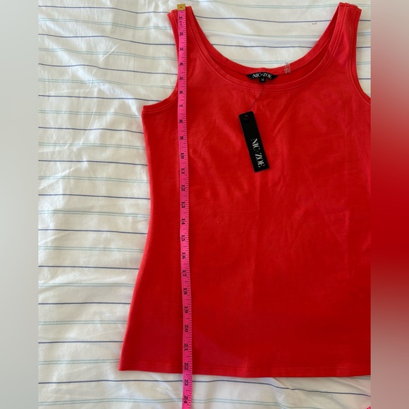 New XS Nic & Zoe Orange Coral Scoop Neck Tank Top - Picture 13 of 13